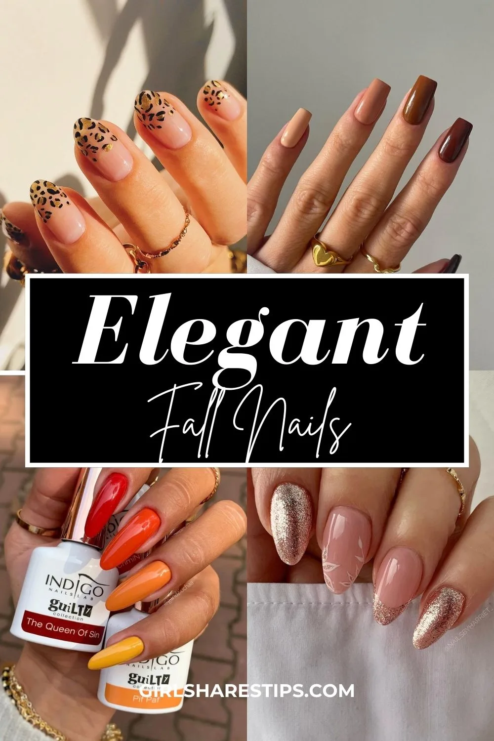 stunning elegant fall nails collage