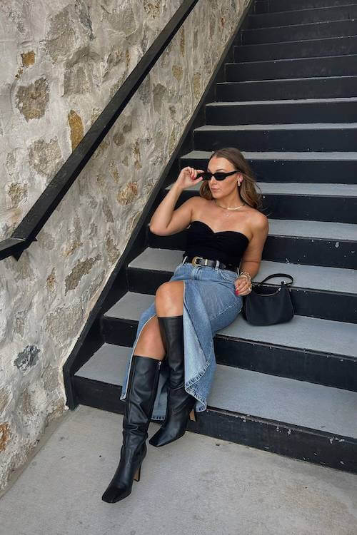 stylish date night outfit