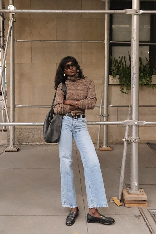 stylish loafers outfit ideas women
