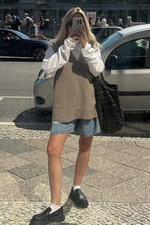 stylish loafers outfit ideas women