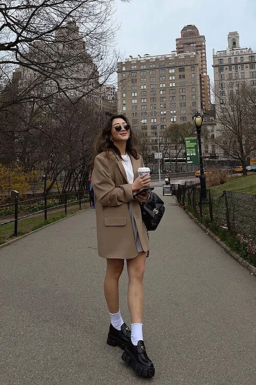 stylish loafers outfit ideas women