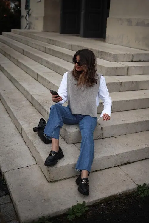 stylish loafers outfit ideas women