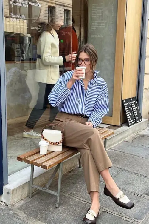 stylish loafers outfit ideas women