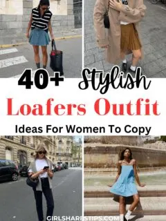 stylish loafers outfit ideas for women collage