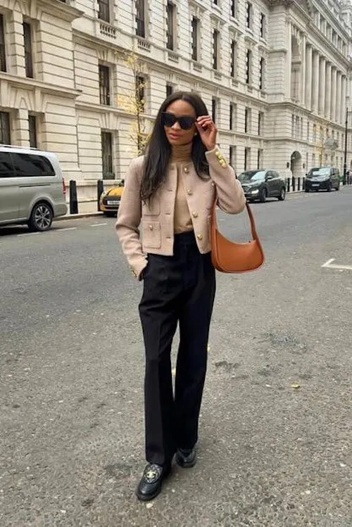 stylish loafers outfit ideas women