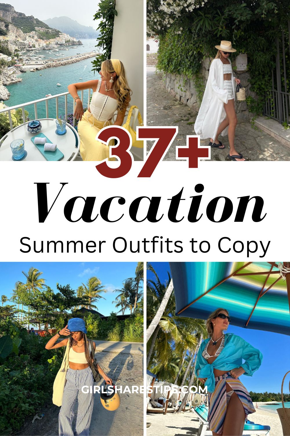 stylish summer vacation outfit ideas collage