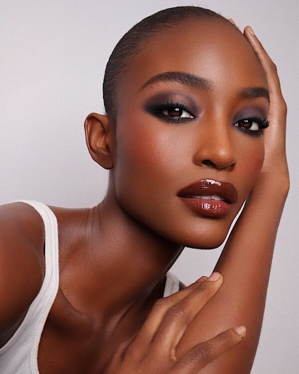 Smokey Eyes with Deep Glossy Lips