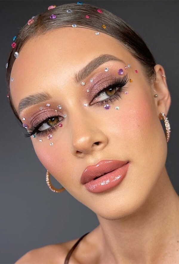 Crystal Accent Holiday Makeup