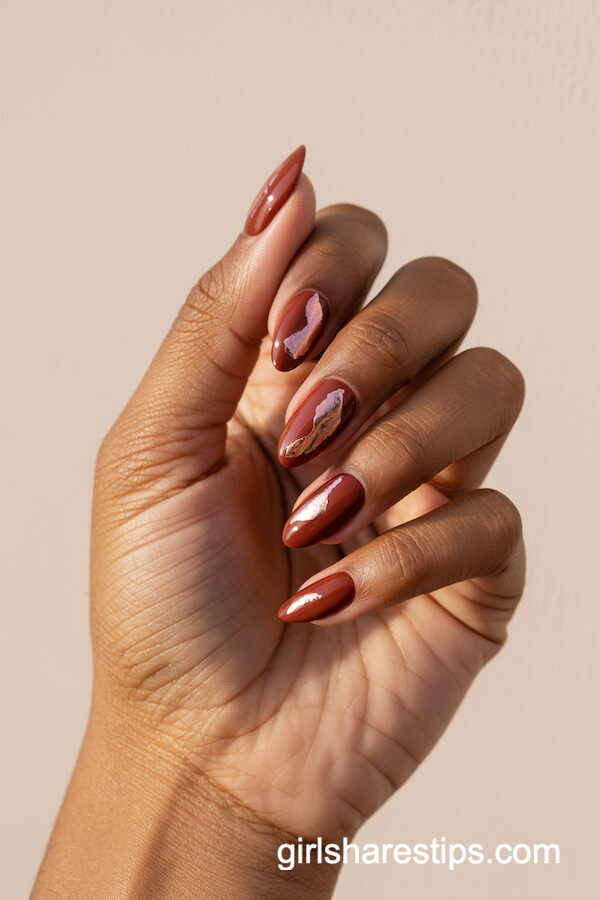 Terracotta Almonds with Rose Gold Foil
