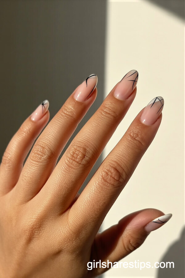 Clear with Spider-Leg French Tips