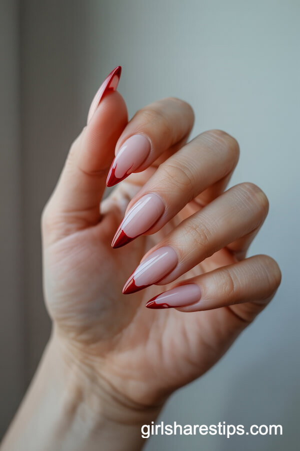 Blush Pink with Blood Drip Tips