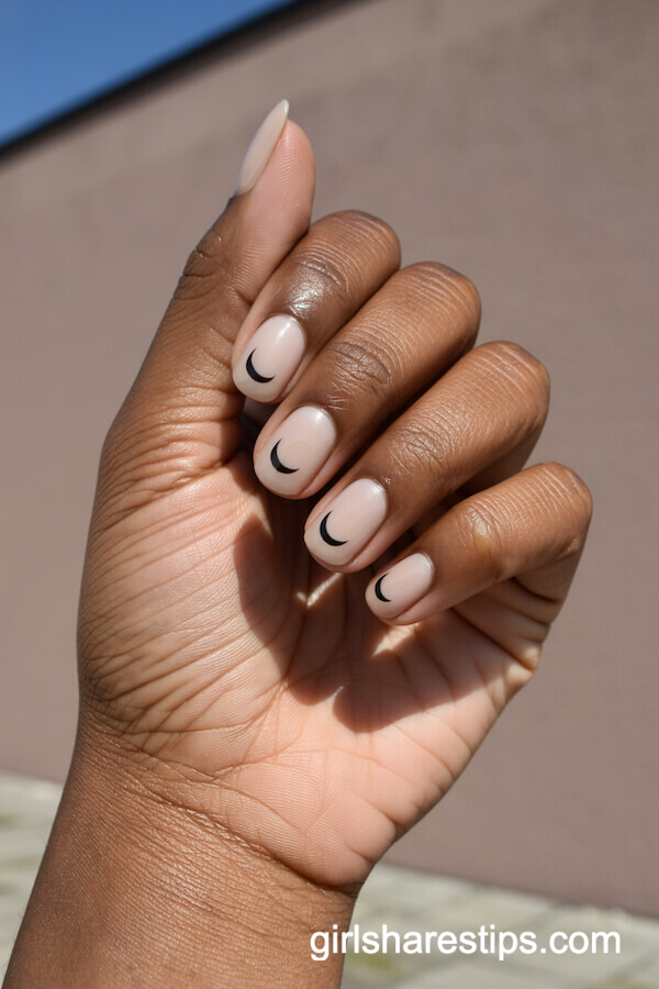 Beige with Crescent Moons