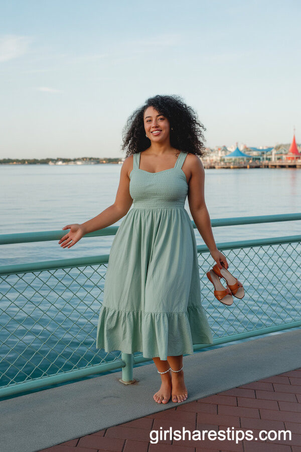 Seafoam Green Sundress With Barefoot Anklets