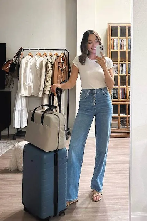 summer airport outfit