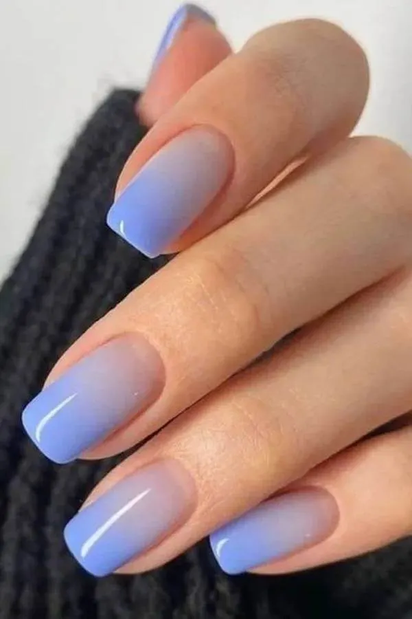 summer blue nails