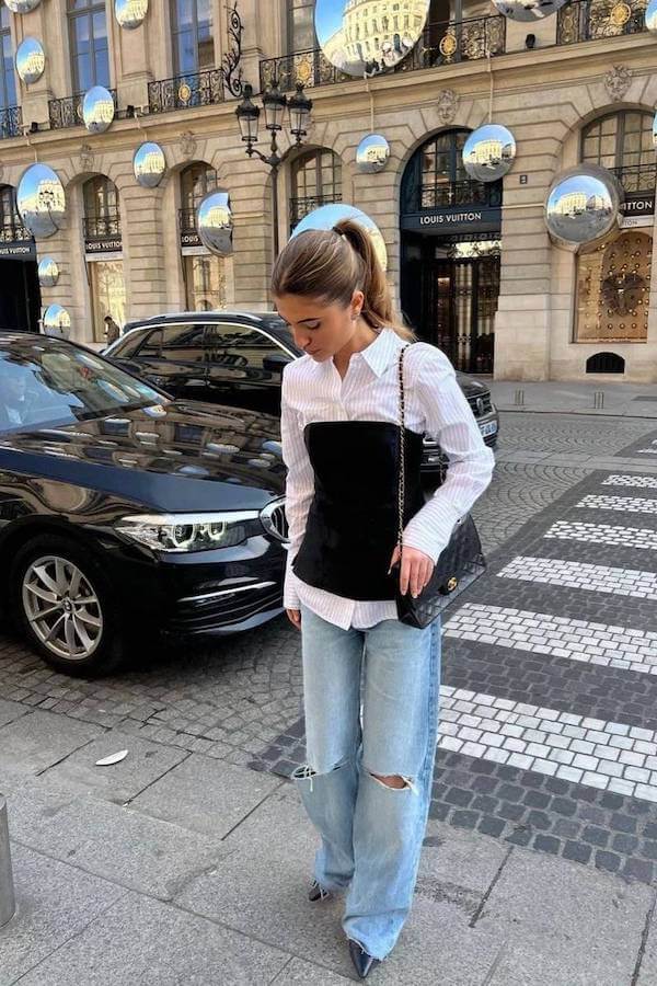 summer button down shirt outfit