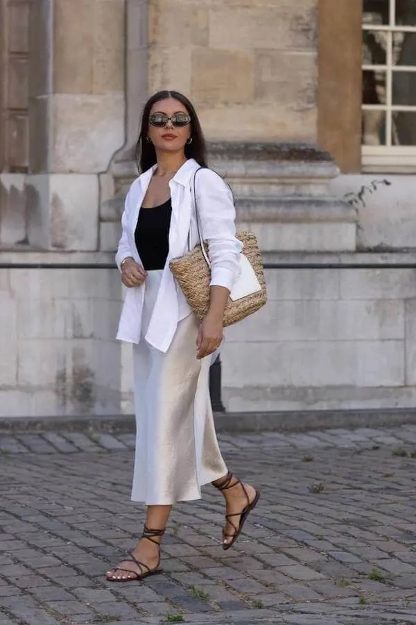 summer button down shirt outfit