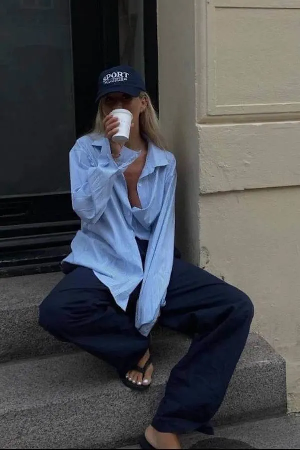 summer button down shirt outfit