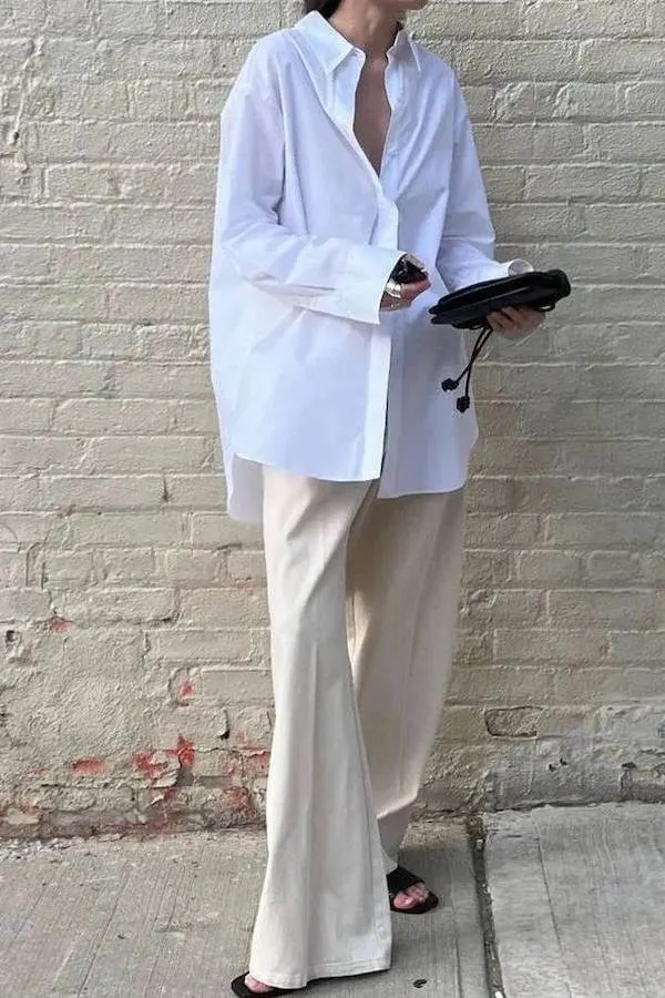 summer button down shirt outfit