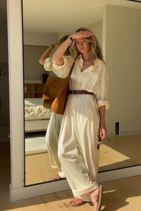 summer button down shirt outfit