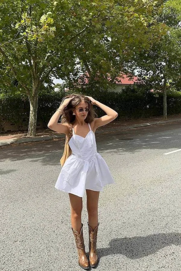 summer cowboy boots outfit
