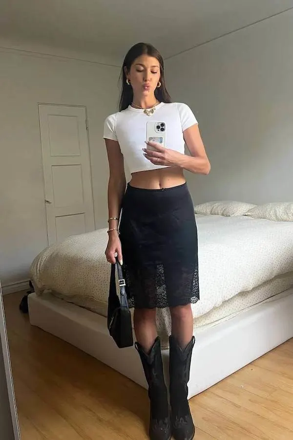 summer cowboy boots outfit