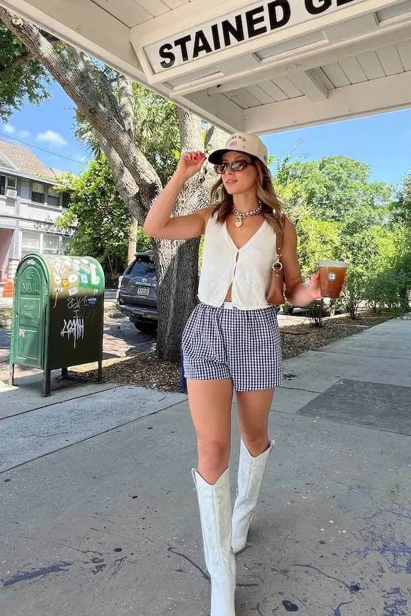 summer cowboy boots outfit