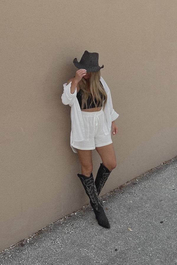 summer cowboy boots outfit