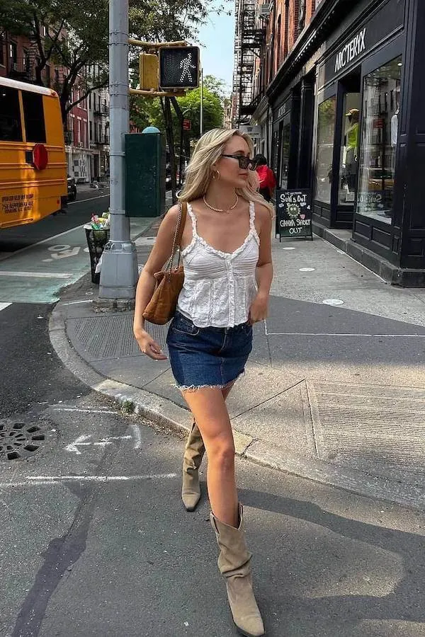 summer cowboy boots outfit
