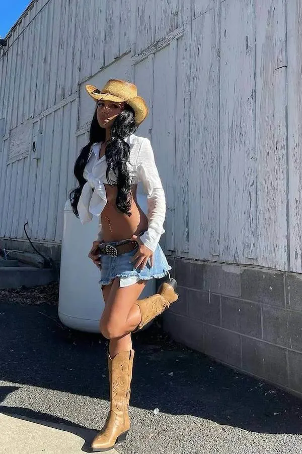 summer cowboy boots outfit
