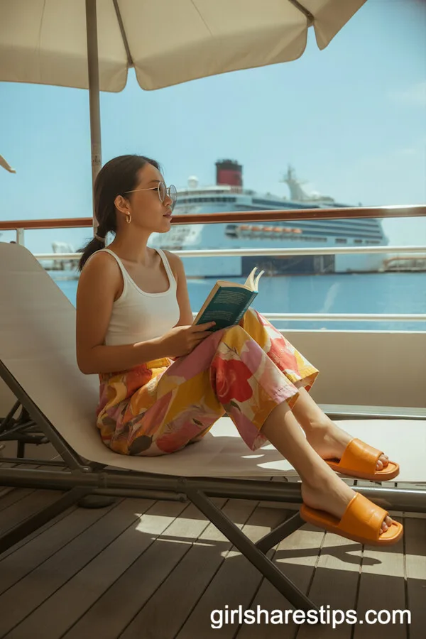 High-Waisted Floral Resort Pants and White Cropped Tank