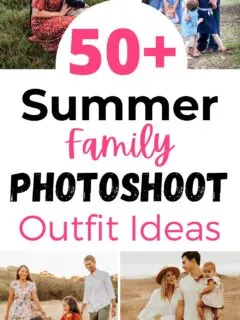 summer family photoshoot outfits ideas collage