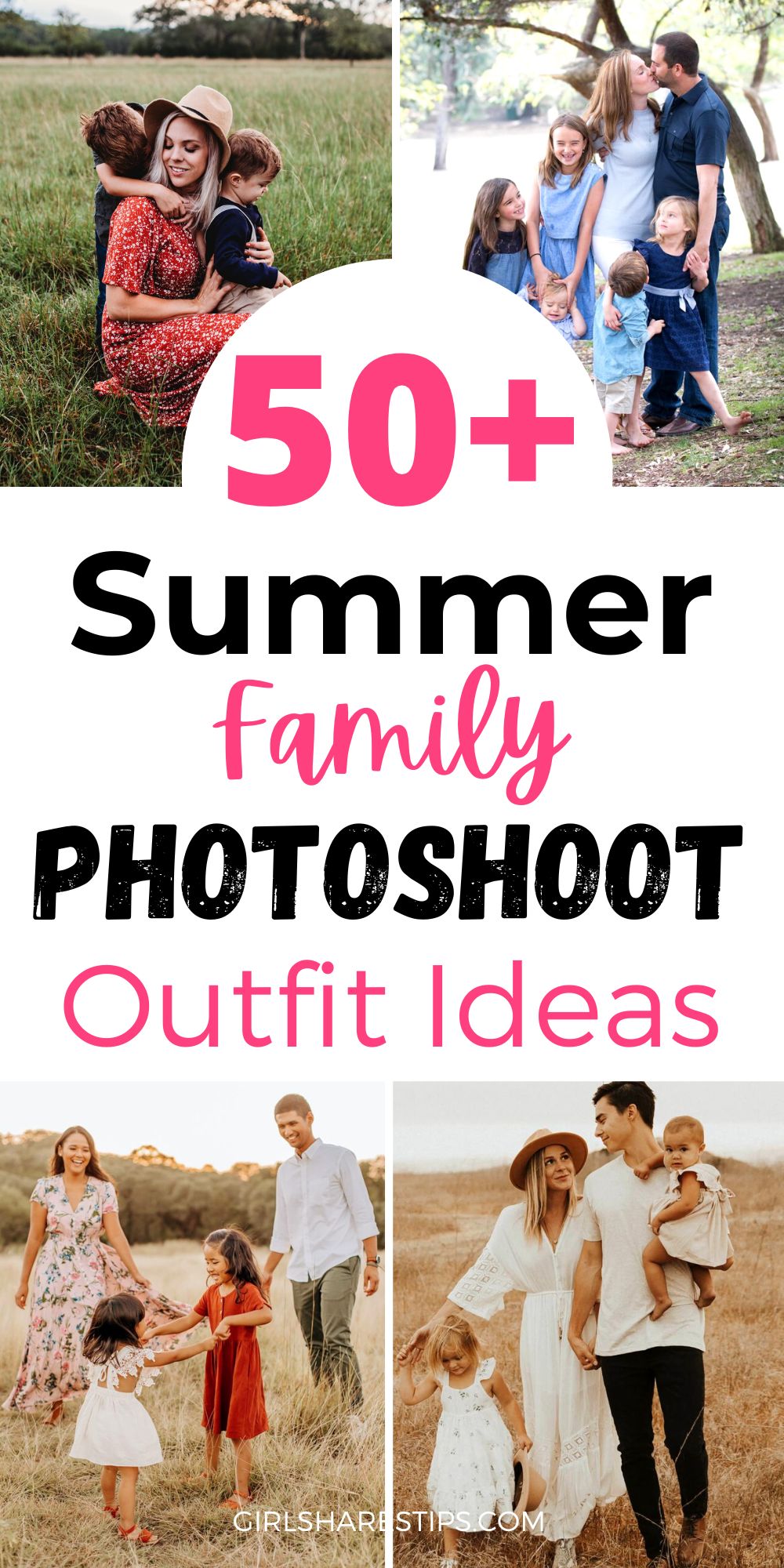 summer family photoshoot outfits ideas collage