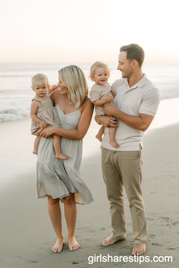 Soft Pastels and Neutrals for a Golden Hour Beach Shoot