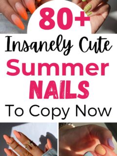 summer nail colors and vacation nails collage