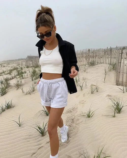 summer shorts outfits with sweatshorts