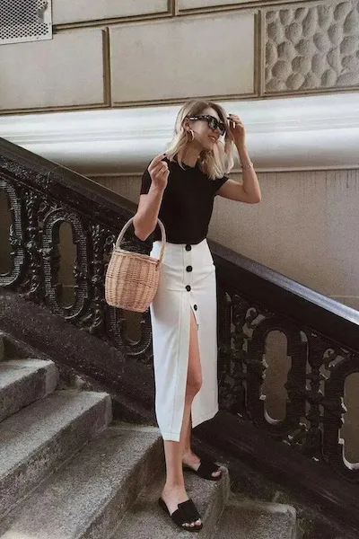 summer skirt outfit