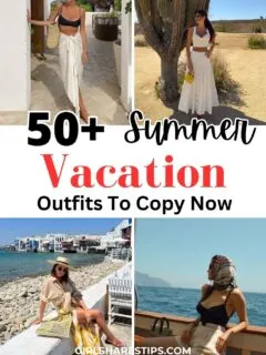 summer vacation outfits for women collage