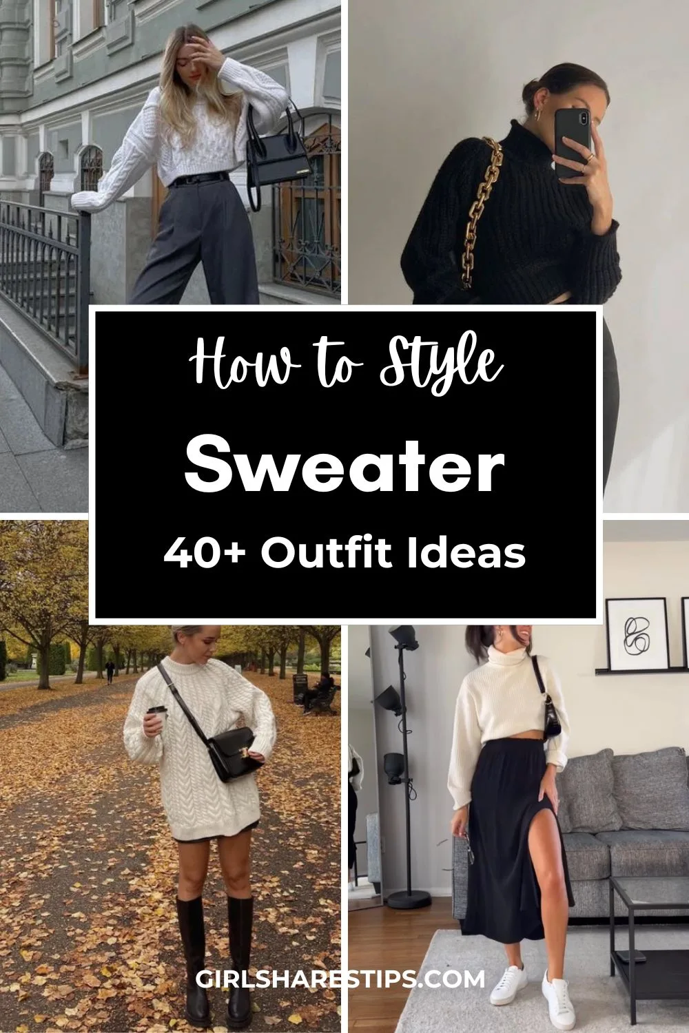 aesthetic sweater outfit ideas collage