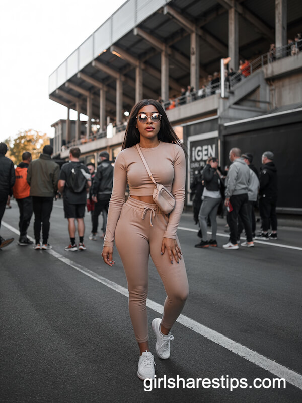 Camel Monochrome Jogger Set