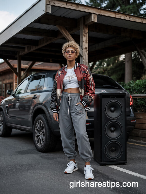 Printed Bomber Jacket and Joggers