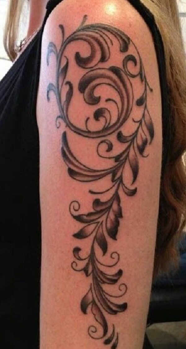 Ornamental Vine Arm Tattoo