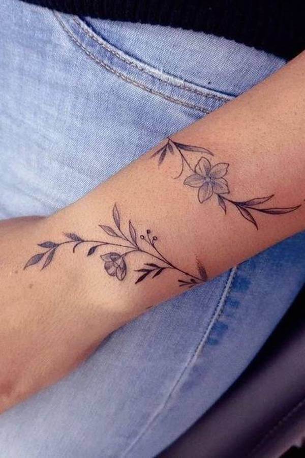 Minimalist Bloom Wrist Tattoo