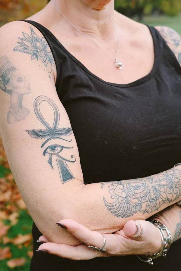 Egyptian Symbol Arm Tattoo