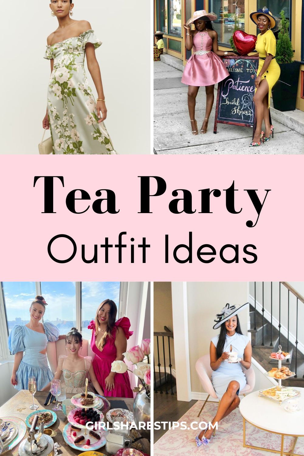 tea party outfit ideas collage