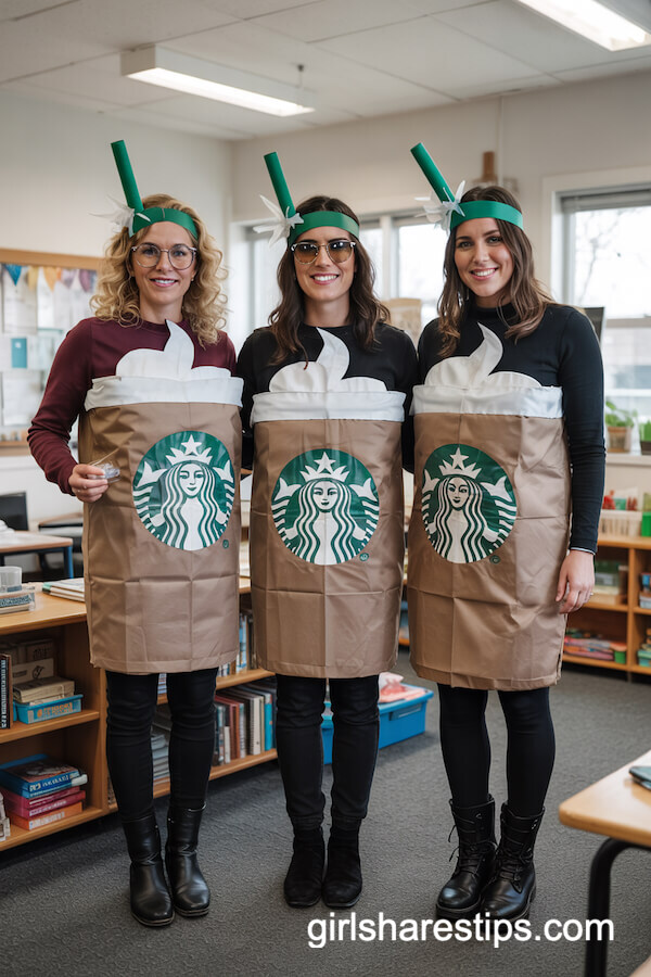 Group Starbucks Coffee Cup Teachers Costume