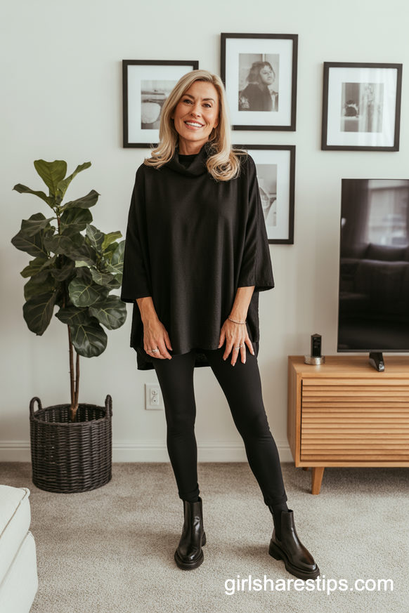 All-Black Knit Outfit for Streamlined Winter Teaching Days