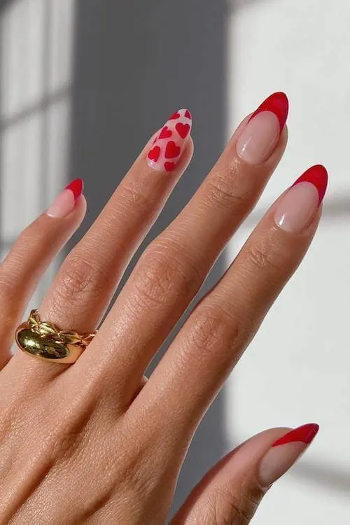 trendy Valentine's Day nails