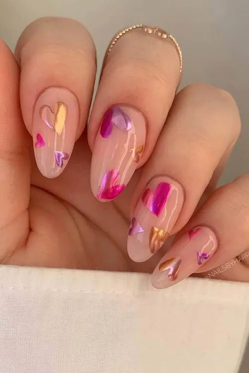 trendy Valentine's Day nails
