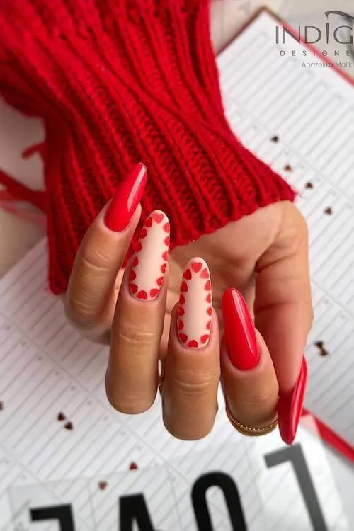 trendy Valentine's Day nails
